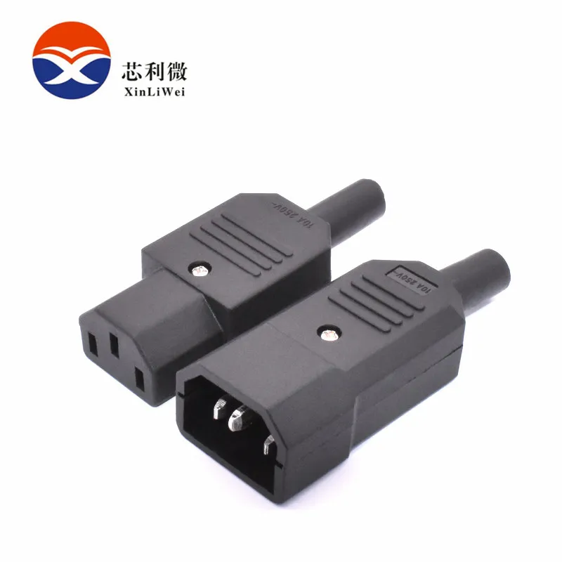 

IEC Straight Cable Plug Connector Rewireable C13 C14