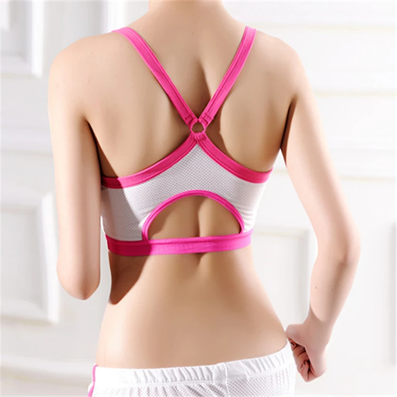 

Tank Tops Bra Reduce Vibration Women Underwear Backless Seamless Female Brassiere Removable Chest Pad Sexy Lingerie Bras Push Up