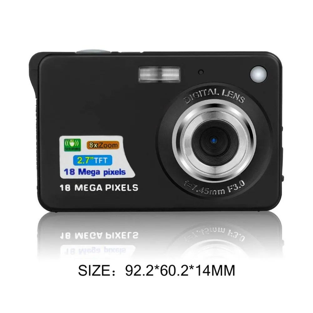 2,7 pulgadas ultrafino 18 MP Hd cámara Digital cámara de vídeo para niños cámaras digitales estudiantes cumpleaños mejor regalo