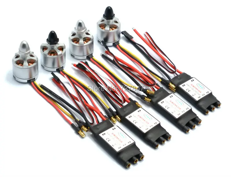 4X 2212 920KV CW CCW Brushless Motor + 4 X 30A Simonk ESC With 3.5mm Connector For DJI Phantom F330 F450 F550 Multicopter