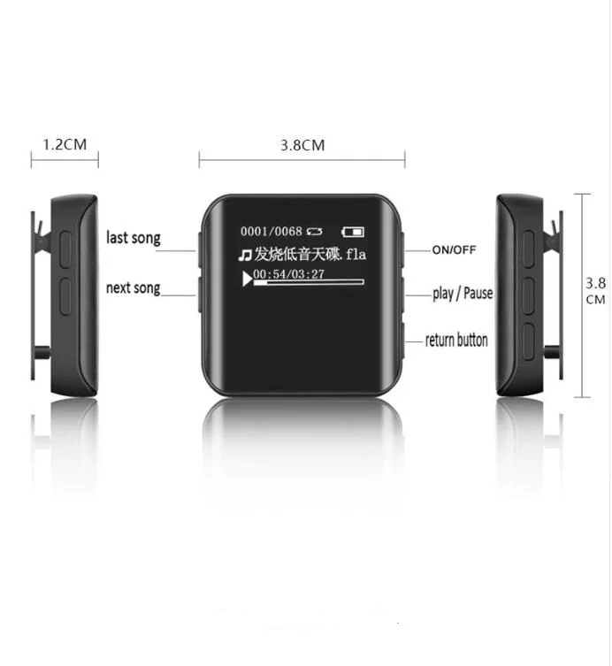 Мини MP3 плеер с зажимом оригинал Benjie K10 портативный 8G спортивный музыкальный