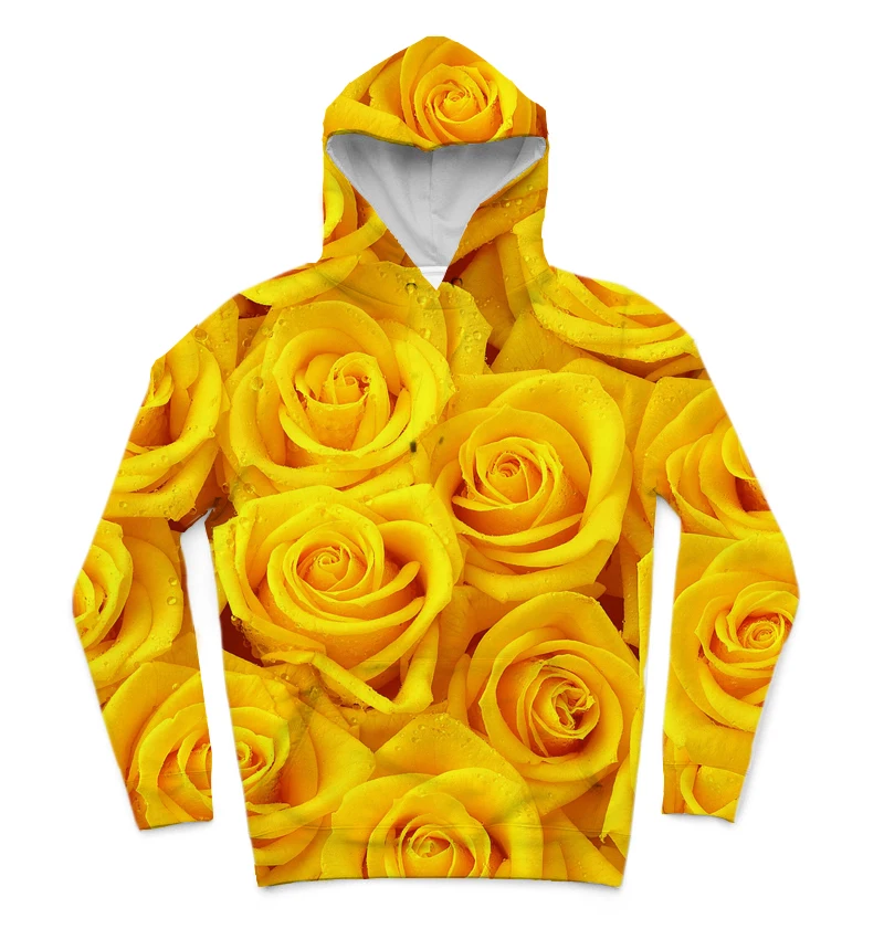 

REAL American SIZE yellow roses high quality 3D Sublimation Printing Hoody Hoodie Plus size 5xl 6xl