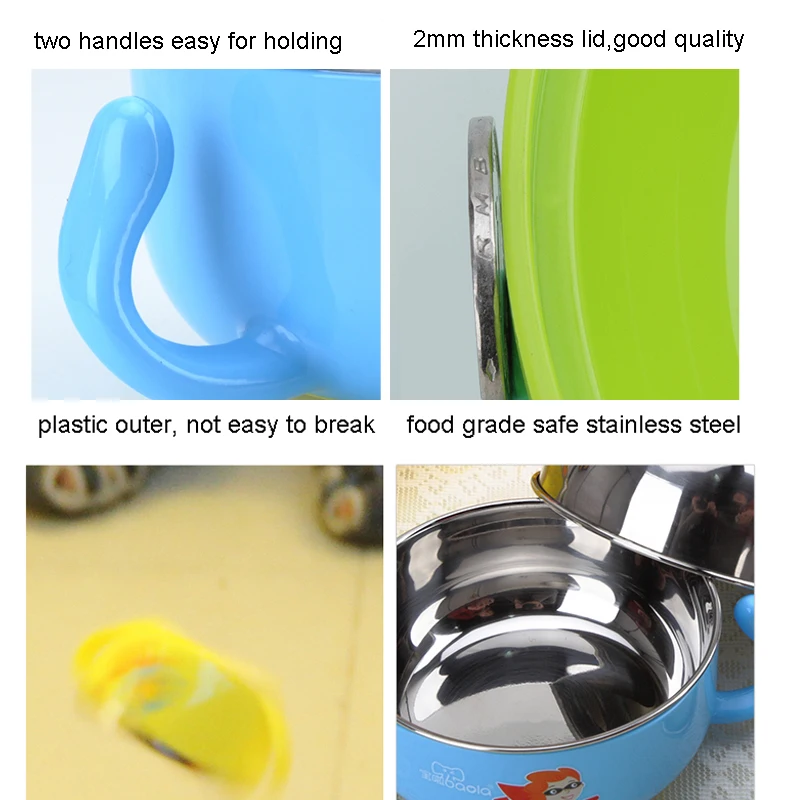 Detachable Baby Feeding Dish Bowl Anti Slip Children Tableware Dinnerware (13)