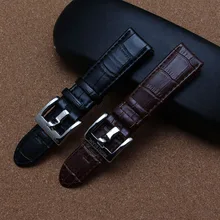 High quality watchband 22mm black brown with polished metal buckle brand bracelet men watch accessories for luxury watch hours
