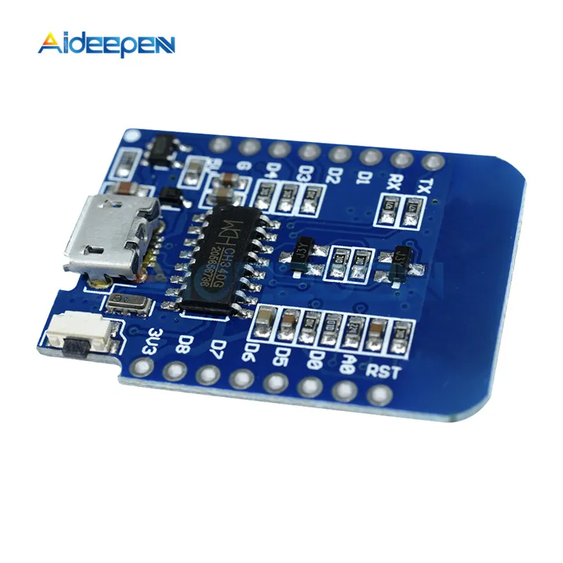 Мини ESP8266 ESP-12 ESP-12F CH340G CH340 V2 Micro USB WeMos D1 wifi макетная плата модуль 3,3 В с контактами на ESP-8266EX