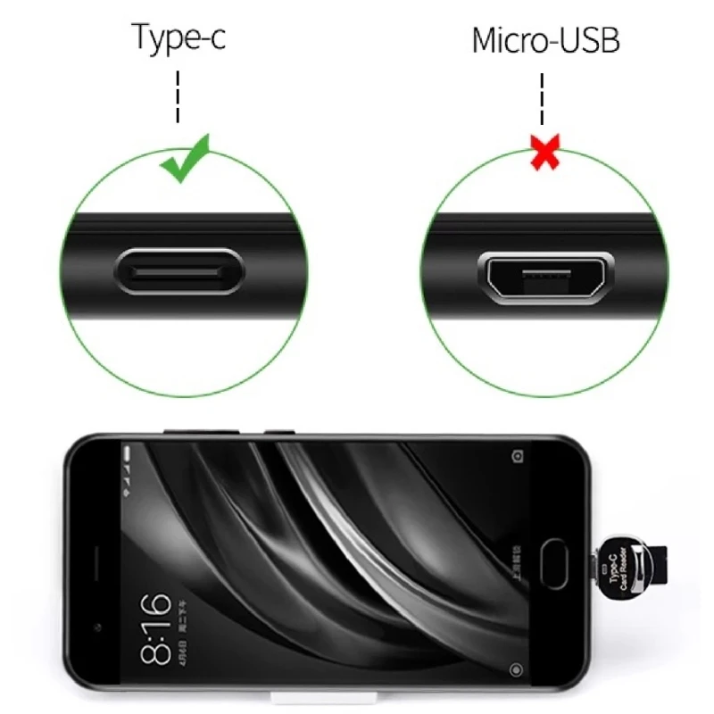 Type C Micro SD TF Memory Card Reader For MacBook Samsung S9 S8 Xiaomi5 6 Huawei Laptop Accessories