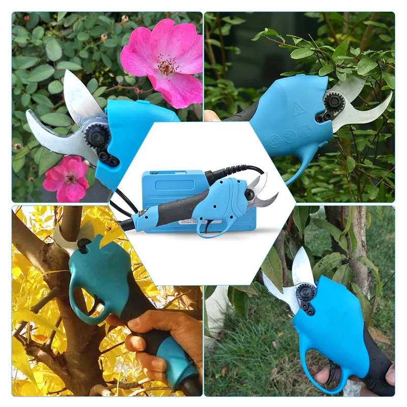 Freeshipping Garden Power Tools 36V Li-ion Battery Electric Pruning Shears 30MM Bonsai Tool Profesional Branch Cutter Scissors (5)
