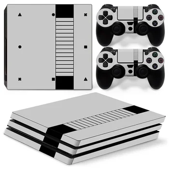 

Protective Black and Grey Style Wrap Decals Skin Sticker for PS4 Pro Console and Two Controller Covers #TN-P4Pro-1304