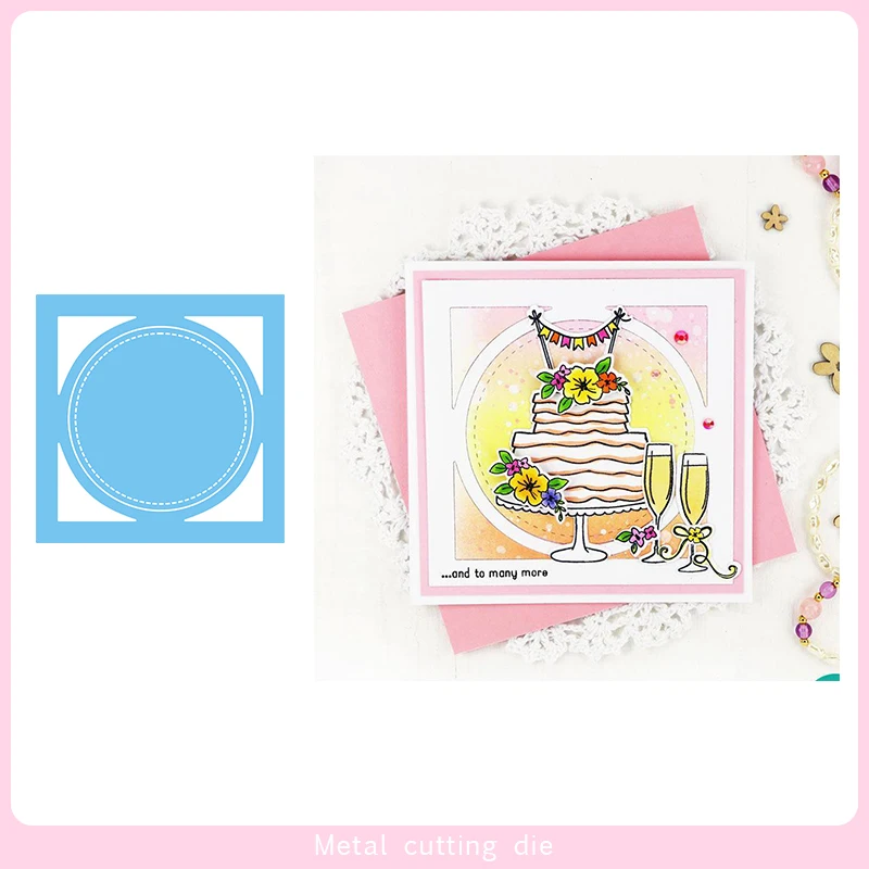 

Metal Cutting Dies Square Scene window frame Die Scrapbooking Embossing Paper Craft Album Cards Punch Art cutter die 2019
