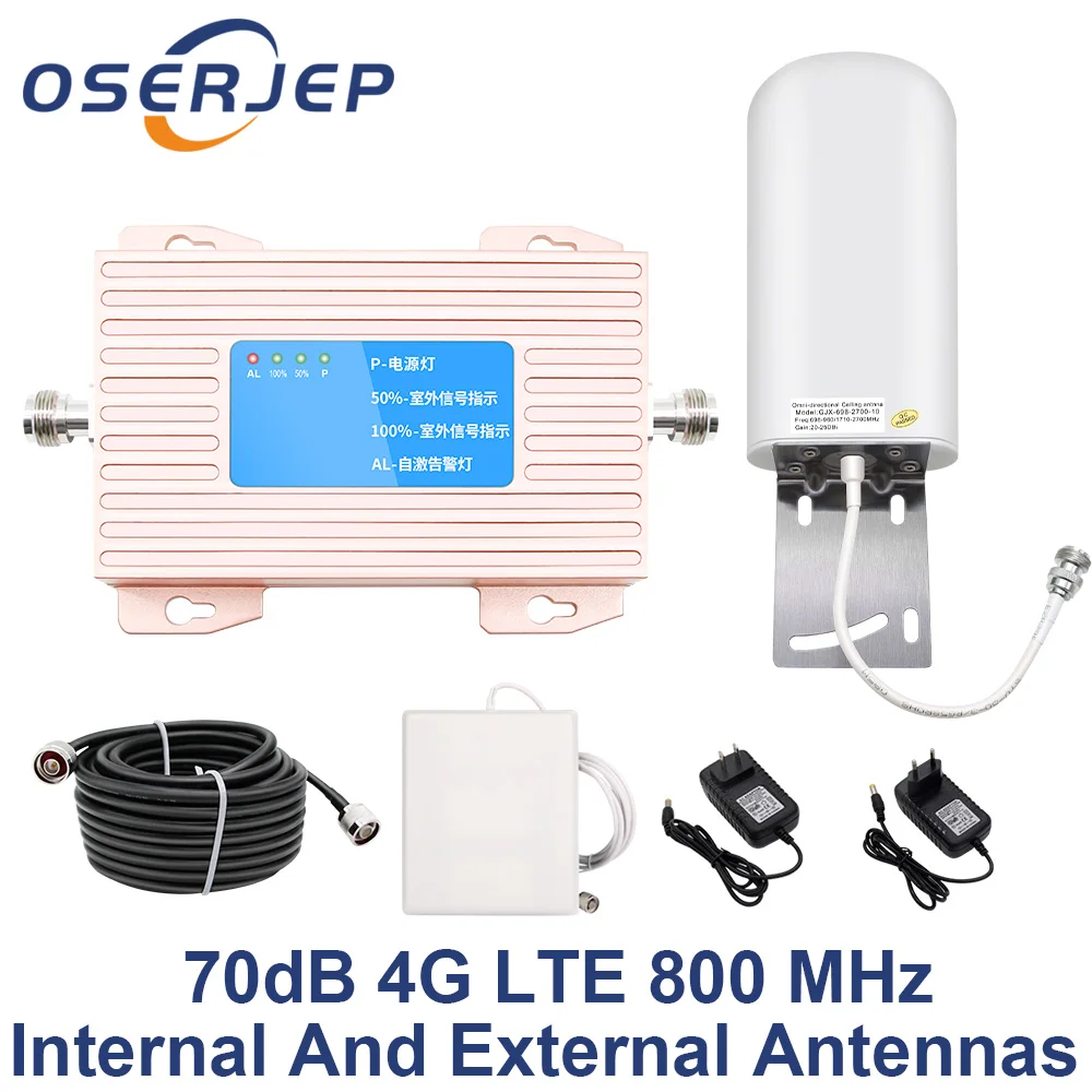 

Band 20 4G Amplifier 800 DD Europe Mobile Phone Signal 70dB Cell Phone Amplifier 4g Lte 800mhz Repeater+ 22dBi Omni Antenna