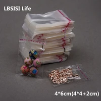 LBSISI Life 1000pcs 4*6cm Small Clear Opp Packing Bags Packaging Self Adhesive Bags Plastic Jewelry Gift Bag OEM Size 2