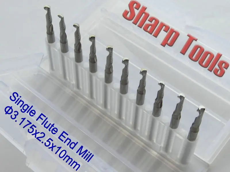 

Quality 3.175x2.5x10mm single flute end mill, tungsten steel solid carbide bits, CNC router tools for smooth cutting acryl, wood
