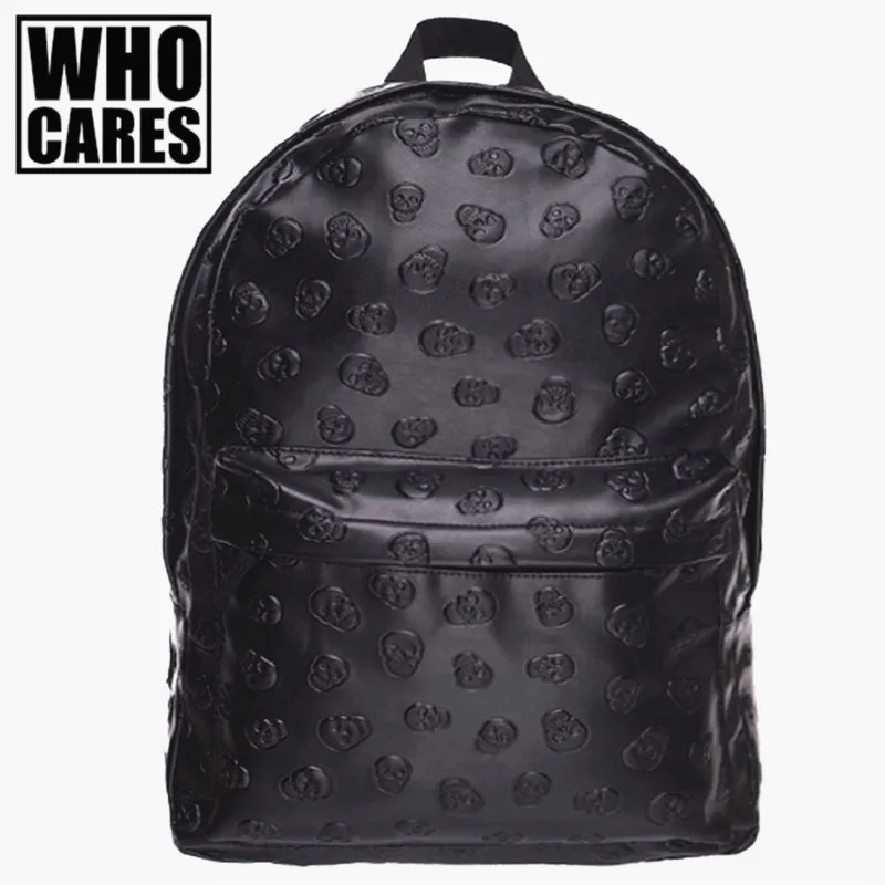 

leather backpack skull Fashion New PU For School Student Fravel Bag backpacks mochila feminina backpack women free shipping
