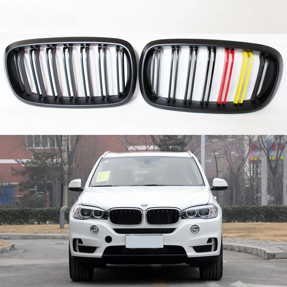 F16 X6 F15 X5 Matt German flag 3 color ABS Auto Front Bumper Mesh Grill