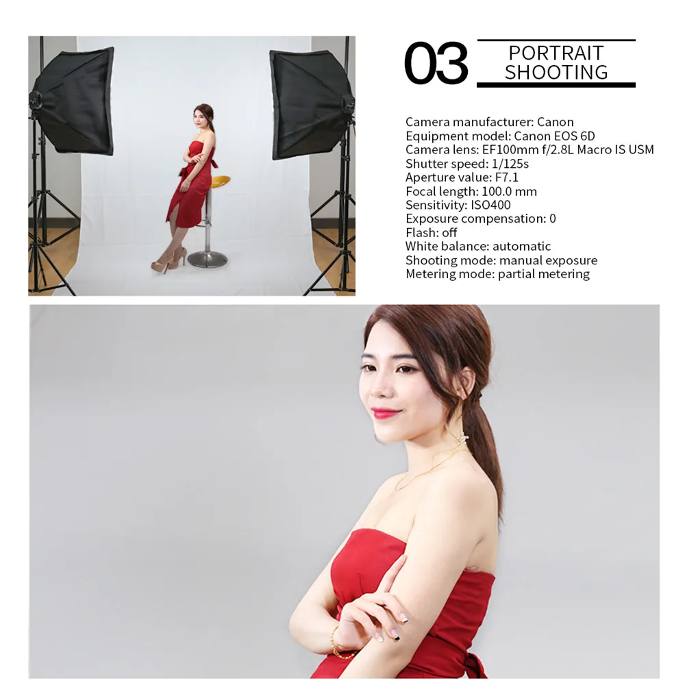 Iluminação para fotografia, conjunto de 4 lâmpadas