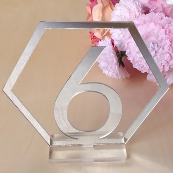 

1-20/1-40 Numbers Acrylic Signs Wedding Hexagon Table Number Plastic Table Numbers Rustic Wedding Engagement Seat Numbers Sign