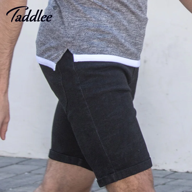 Taddlee Brand Fashion Men Shorts Cotton Jeans Style Zipper Clothing
