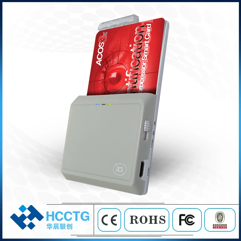 ISO 7816 свяжитесь как с USB, так и с Bluetooth Smart Card Reader с перезаряжаемой батареей-ACR3901