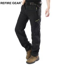 ReFire gear зимние теплые дышащие мужские штаны Мягкие флисовые спортивные брюки для мужчин плюс размер быстросохнущие водонепроницаемые брюки
