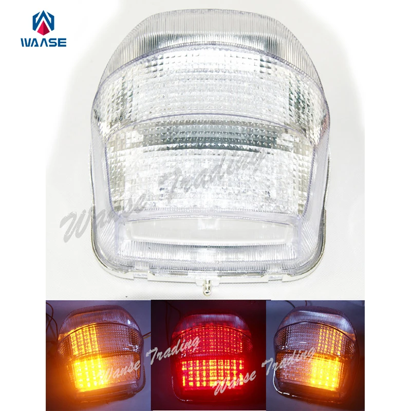 

waase Tail Brake Turn Signals Integrated Led Light Lamp Clear For 1999 2000 2001 2002 2003 2004-2006 HONDA Blackbird CBR1100XX