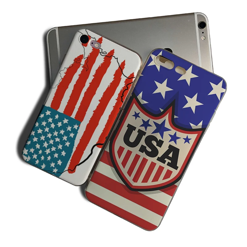 

IMIDO American Flag Independence Day Time Zone Map Cute Soft TPU CoverSheath For Iphone 6 6S 6PLUS 7 8 7PLUS 8PLUS X XS XR XSMAX