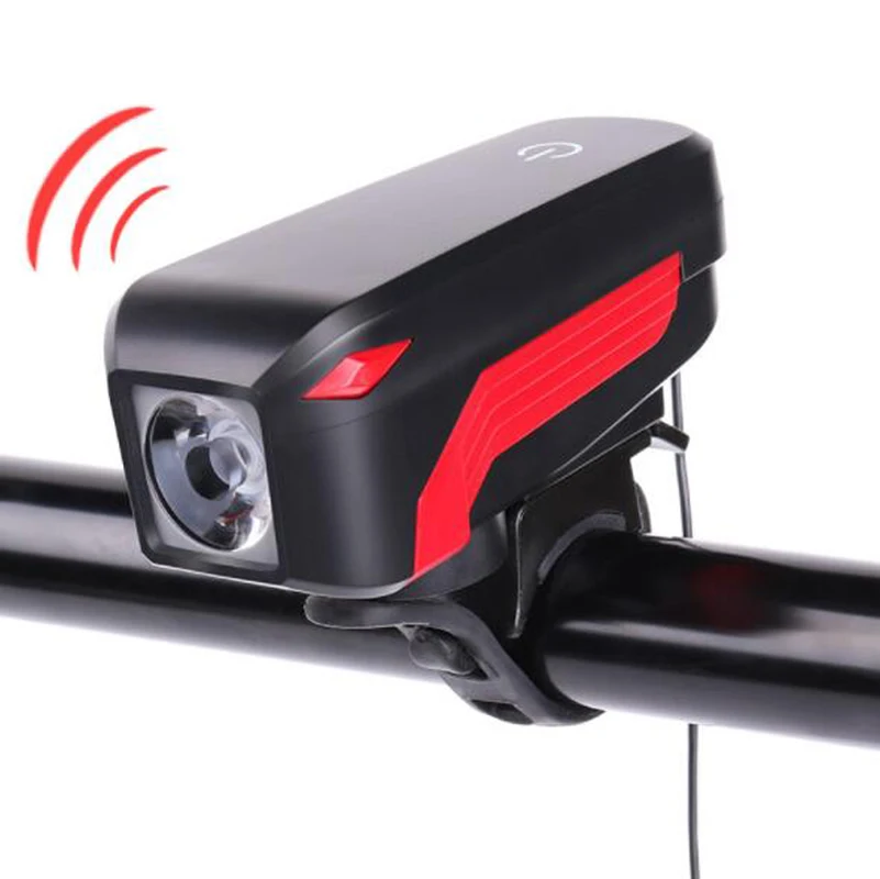 

Bicycle Front Light Horn 350 lemun 2000 mah Loudly Waterproof USB Charging 6 colors for MTB Road Bike install Bike Handlebar