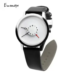 2018 г. мужские подарок Enmex краткое Креативный дизайн серебряный свет уникальный дизайн для молодых Мода уникальный дизайн часы кварцевые
