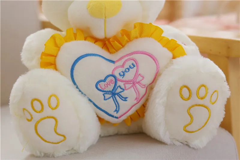 Emissor de Luz Urso de Peluche Abraço de Urso Luminosa de Incandescência Animal de Pelúcia Boneca de Pelúcia Presente para Crianças Diodo Bonito Ouvir Brinquedos Colorido Crianças 11 de Incandescência Colorido Animal de Pelúcia Boneca