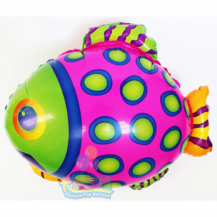 Wholesale!10pcs foil fish balloons ,helium mylar cute balloon,Fish