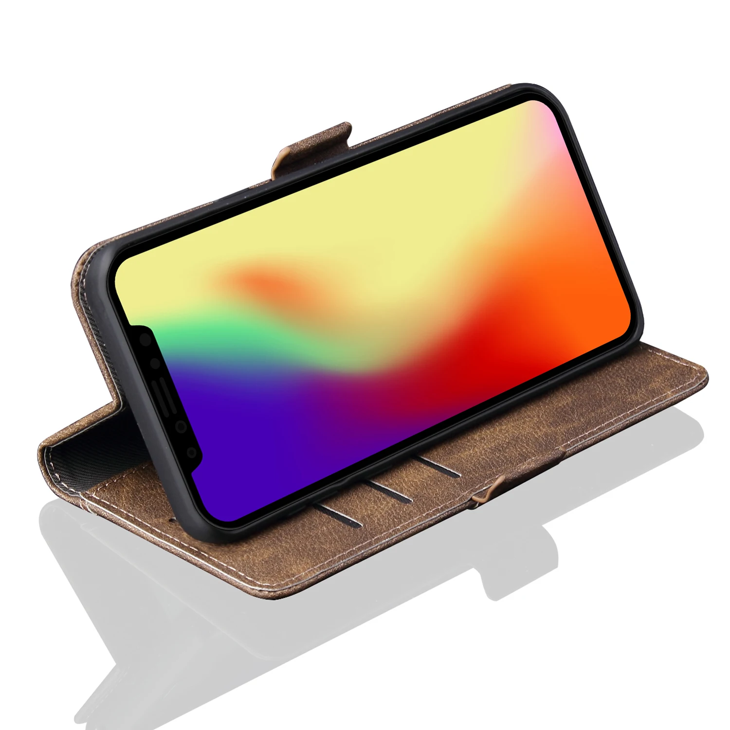 Флип чехол для iPhone XS Max кожаный Роскошный кошелек деловой винтажный Чехол книжка