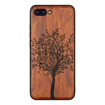 

Original Real Wood Case For Huawei Honor 20 20Pro Case Soft Silicone Bumper Shockproof Cover Case For Huawei Honor V20 10 8X 20