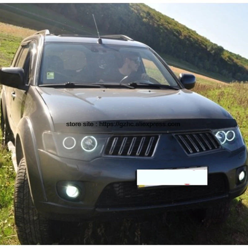 

For Mitsubishi Pajero Sport 2008-2014 Ultra Bright Day Light DRL CCFL Angel Eyes Demon Eyes Kit Warm White Halo Ring