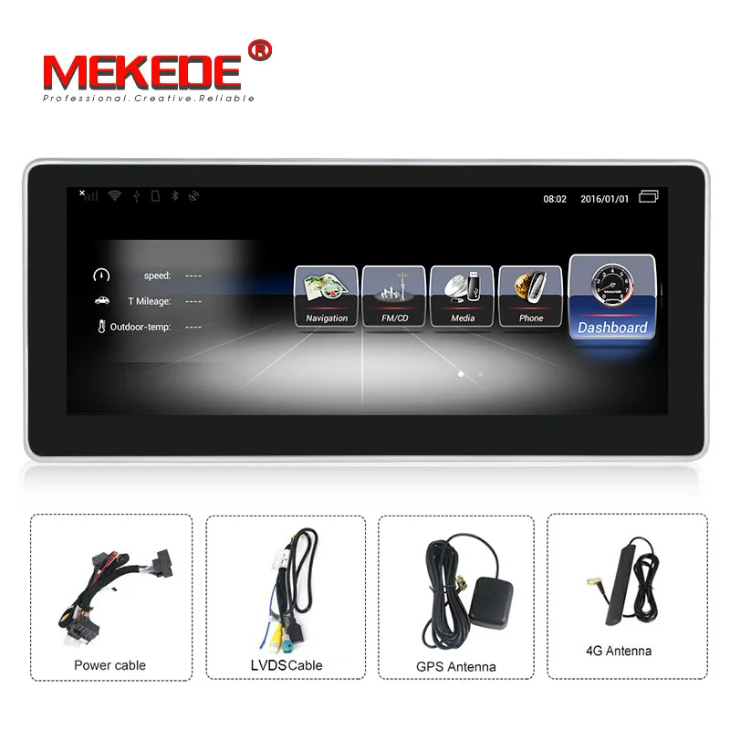 Excellent MEKEDE 3+32G Car Multimedia Player Android 7.1 Car DVD radio player For Benz E Class Coupe C207 w207 A207 2009-2016 4G lte BT 5