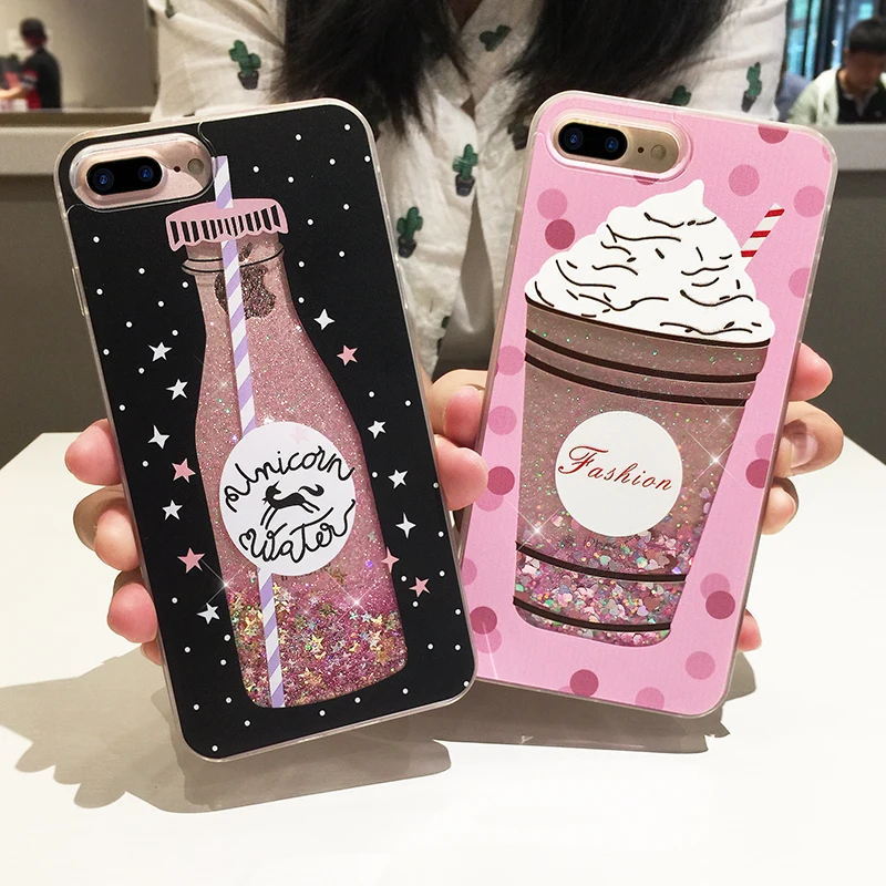 

Bling Liquid Quicksand Case For iPhone XR XS Max X 6 6s 7 8 Plus X Glitter Dynamic Phone Back Cover Capa