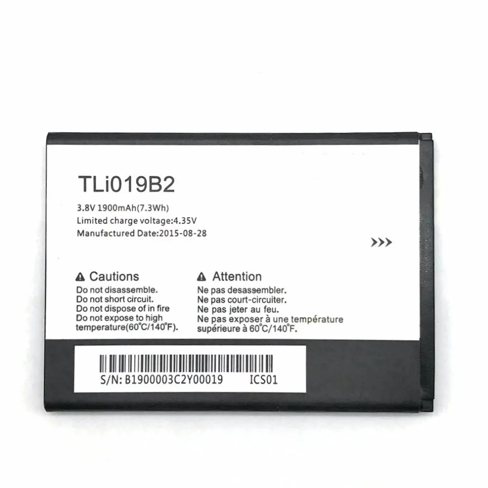 

New TLi019B1 TLi019B2 1900mAh 3.8V Battery For Alcatel One Touch Pop C7 - OT 7041 / OT 7041D Dual mobile phone + Track Code
