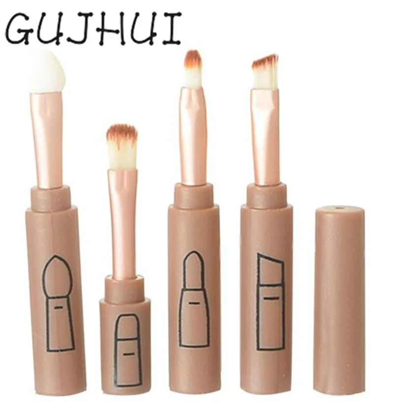 

makeup brushes maquiagemmakeup brushes cepillo brosses 2017 4 Makeup Sets Makeup Eye Shadow Lip Portable Khaki MAY28