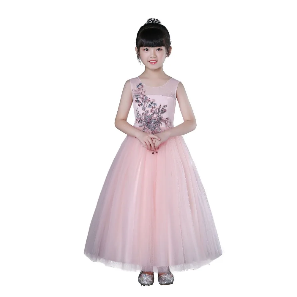 

2019 New Fashion Kids Dresses For Girls Wedding Party Children Girls Mesh Tutu Princess Dress Toddler Girl Clothing Vestido L363