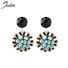 

JOOLIM Luxury Enamel Flower Dangle Earring Round Party Earring Evening Jewelry Wholesale