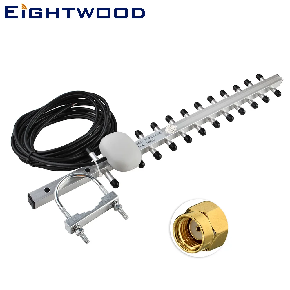 Eightwood WIFI Signal Booster 2.4GHz 16dBi Yagi Wireless WLAN WiFi Receiver Extender Aerial For Modem PCI Card Router | Автомобили и