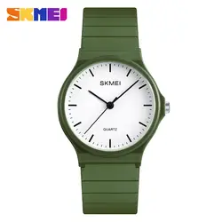 Skmei для женщин спортивные часы Спорт на открытом воздухе кварцевые часы силиконовые Военная униформа новый дизайн зеленый девушка п