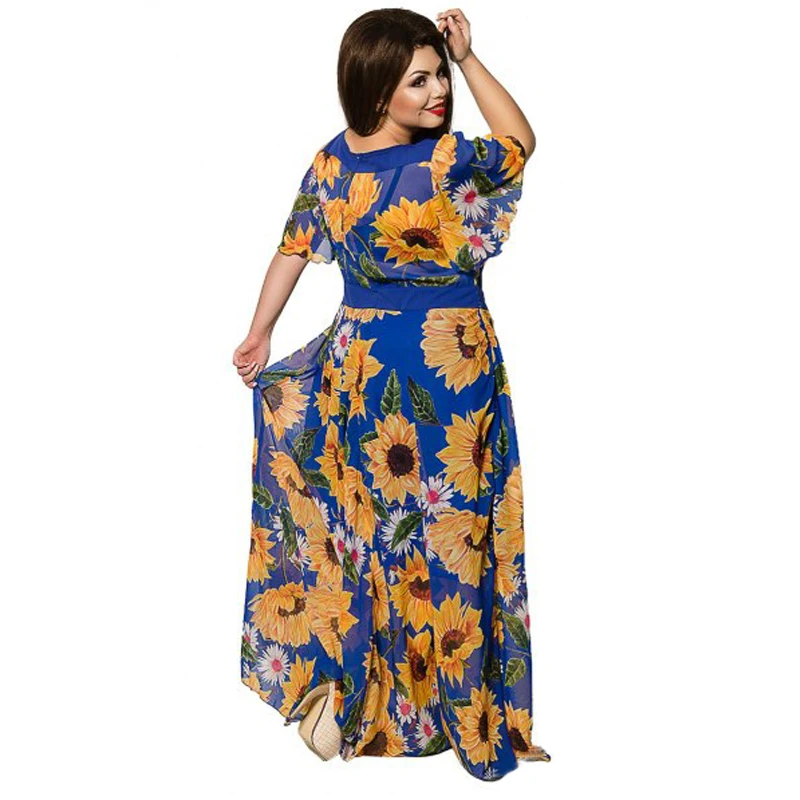 sunflower maxi dress plus size