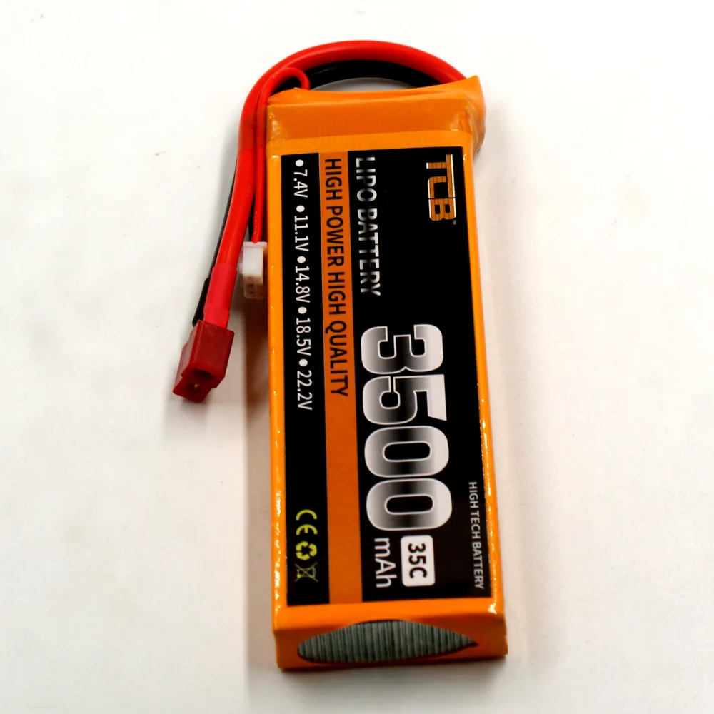 TCB RC Airplane LiPo Battery 7.4V 3500mAh 35C 2S for RC Drone Car Boat
