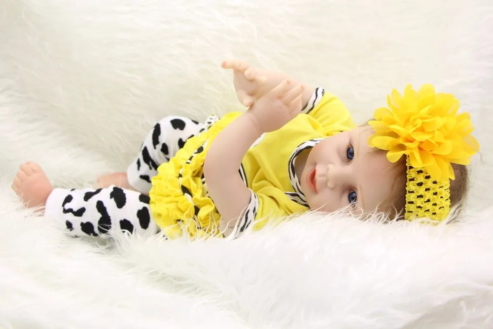 Boneca Reborn куклы мальчиков девочек 22 дюйма 55 см bebe силиконовые reborn Детские игрушки