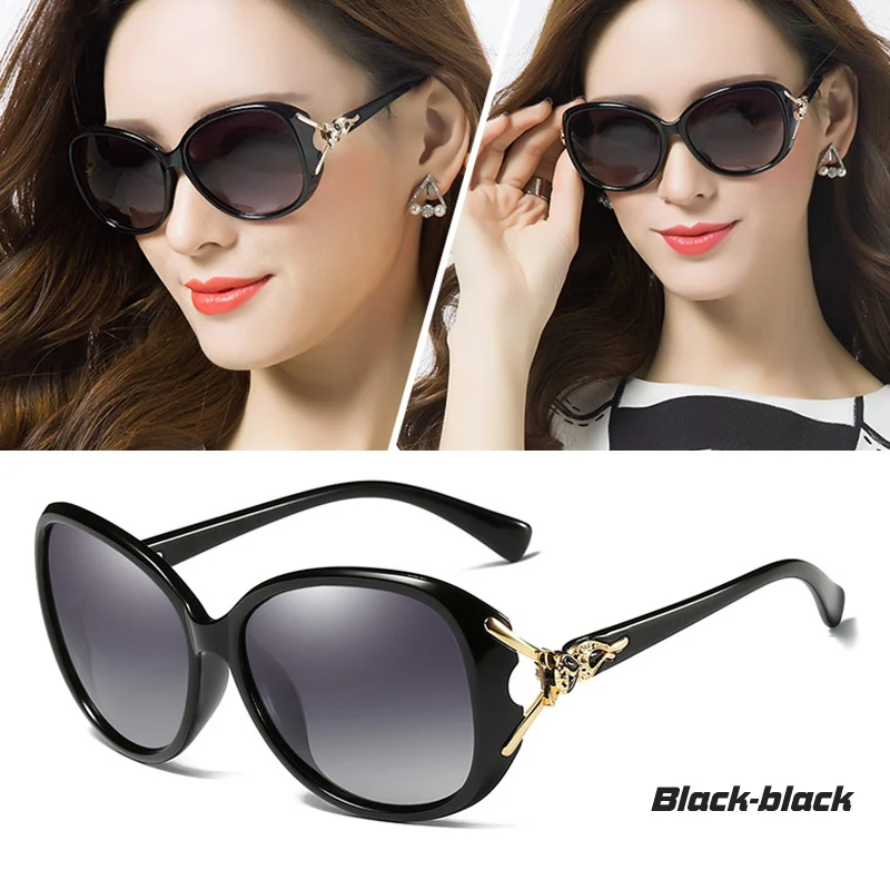 Koop 2019 Nieuwe Fashion Oversized Vos Frame Gepolariseerde Zonnebril Vrouwen Merk Designer Rijden Zonnebril UV400 Lady Gift Oculos de sol