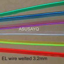 3,2mm el draht rahmengenäht 20 mt nähbar welt el draht wasserdichte leuchtende strobe draht 20 mt flexible neon kabel mit 12 wechselrichter für auto