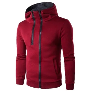 2017 a new semi-zipper design leisure hoodie Warm Jackets Hoodies Hodded Men