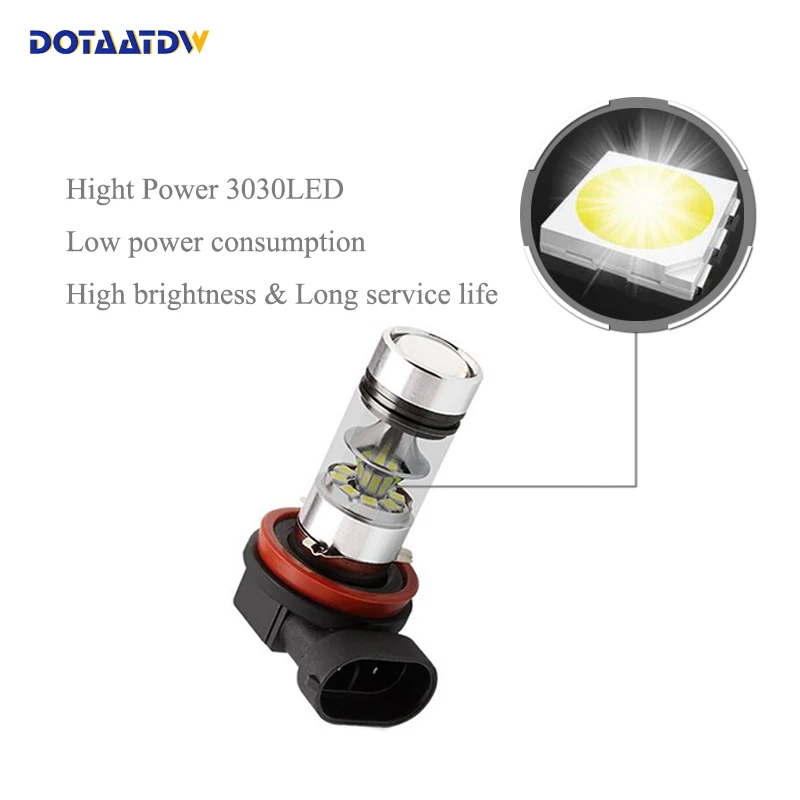 2x светодиодные 9006 HB4 светильник ing 3030 автомобиля SMD Led противотуманная фара