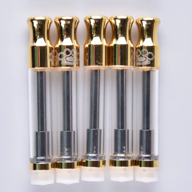 

3pcs Ceramic Coil BK Vape Cartridge E Cigarette Gold Pyrex Glass CBD Thick Atomizer Vape Tank for 510 Thread Battery Mod Kit