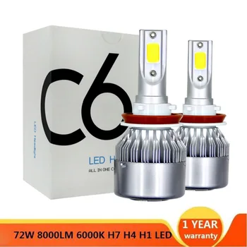 

Elglux Super Bright H4 Led Bulb 72W 8000LM Car Led Headlights H7 H8 H9 H11 9005 HB3 12V Fog Lamp Automobiles