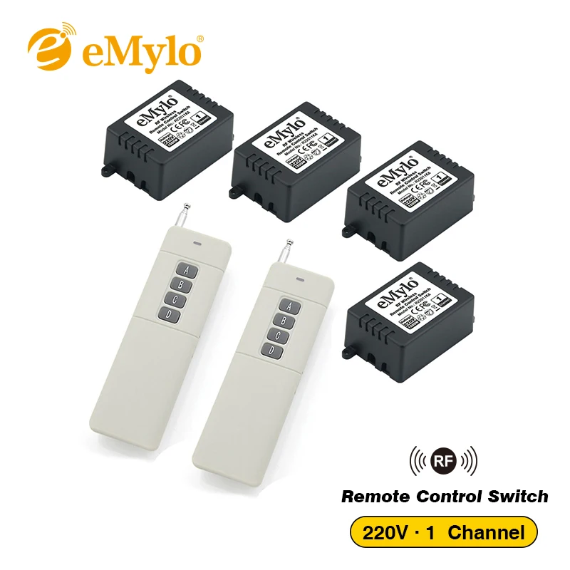 eMylo 2018 Wireless Remote Control Light Led Switch AC220V 230V 240V